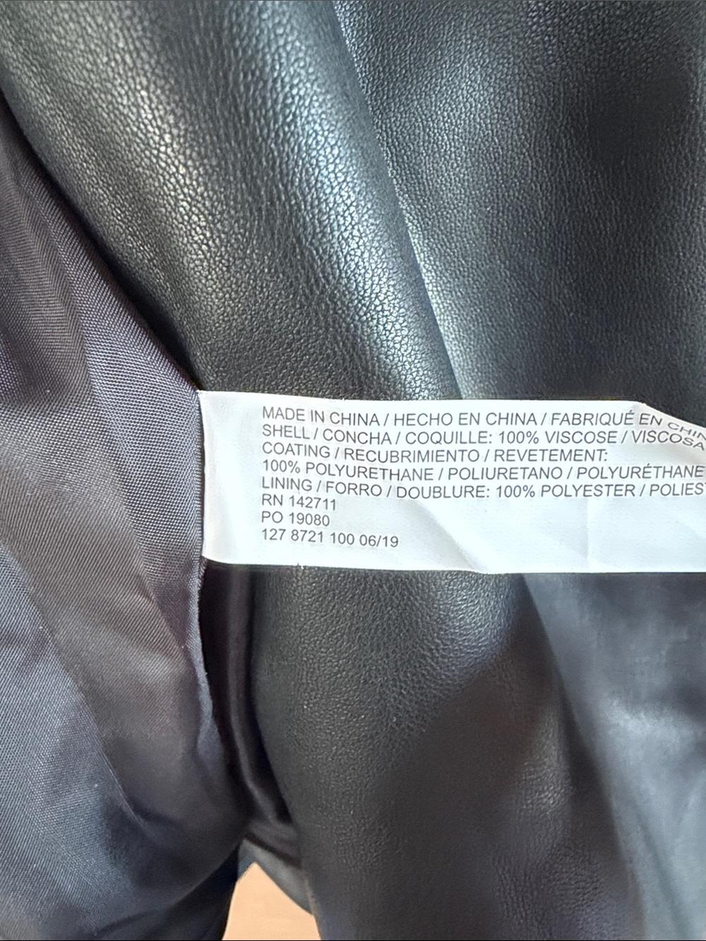 Eloquii Classic Black Leather Asymmetrical Moto Jacket -Sz 16 - Picture 8 of 10